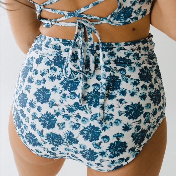 Albion SANTORINI RUCHED HIGH-WAISTED BOTTOMS Size XL - Picture 2 of 6